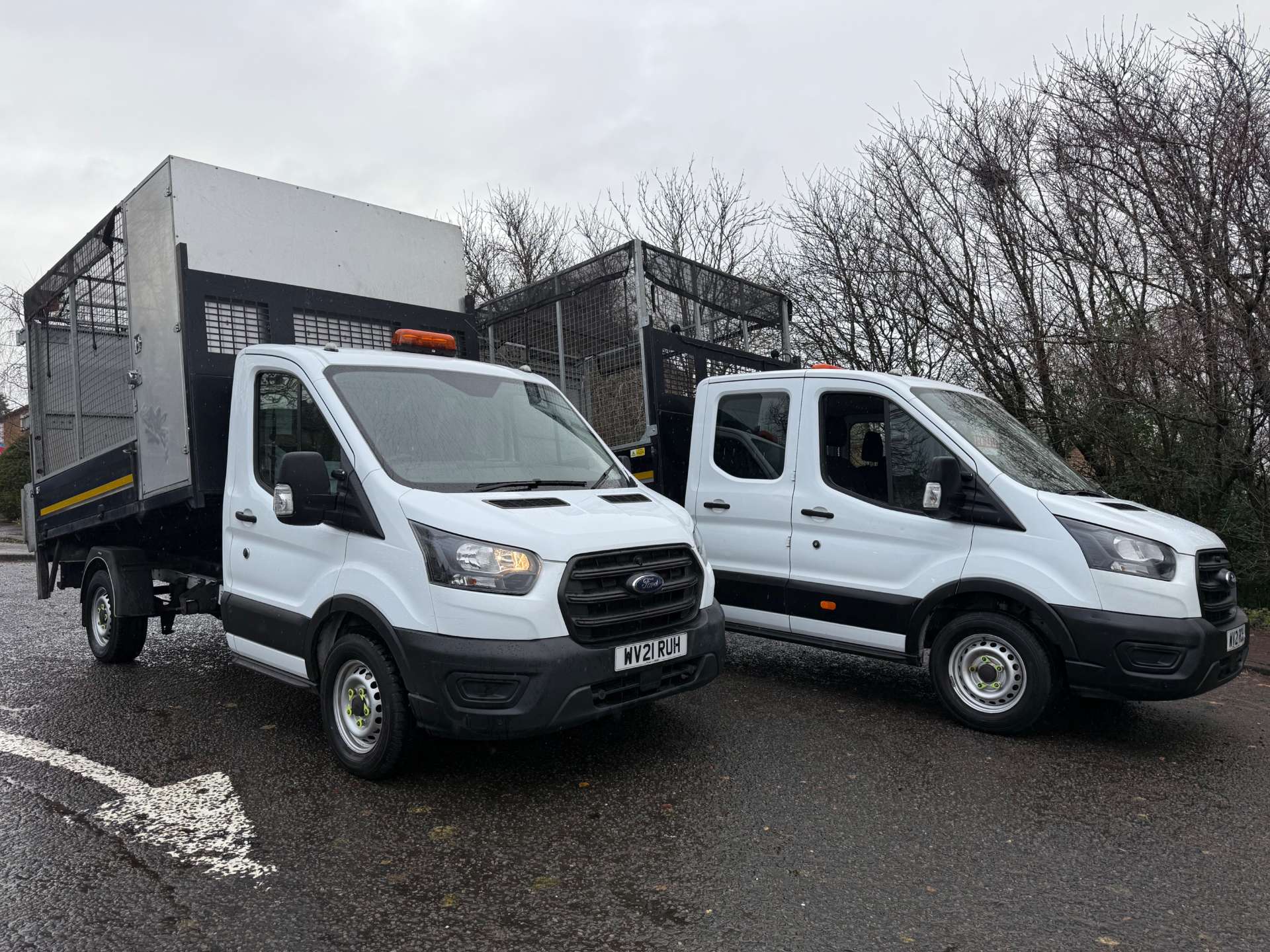 FORD TRANSIT 350 Caged Crewcab Tipper & Taillift #5