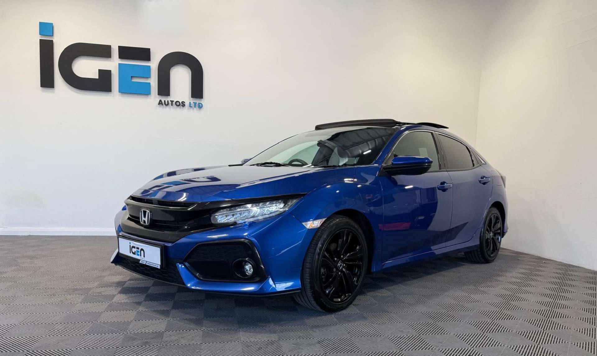 Blue 2019 Honda Civic Hatchback Front-wheel drive Automatic