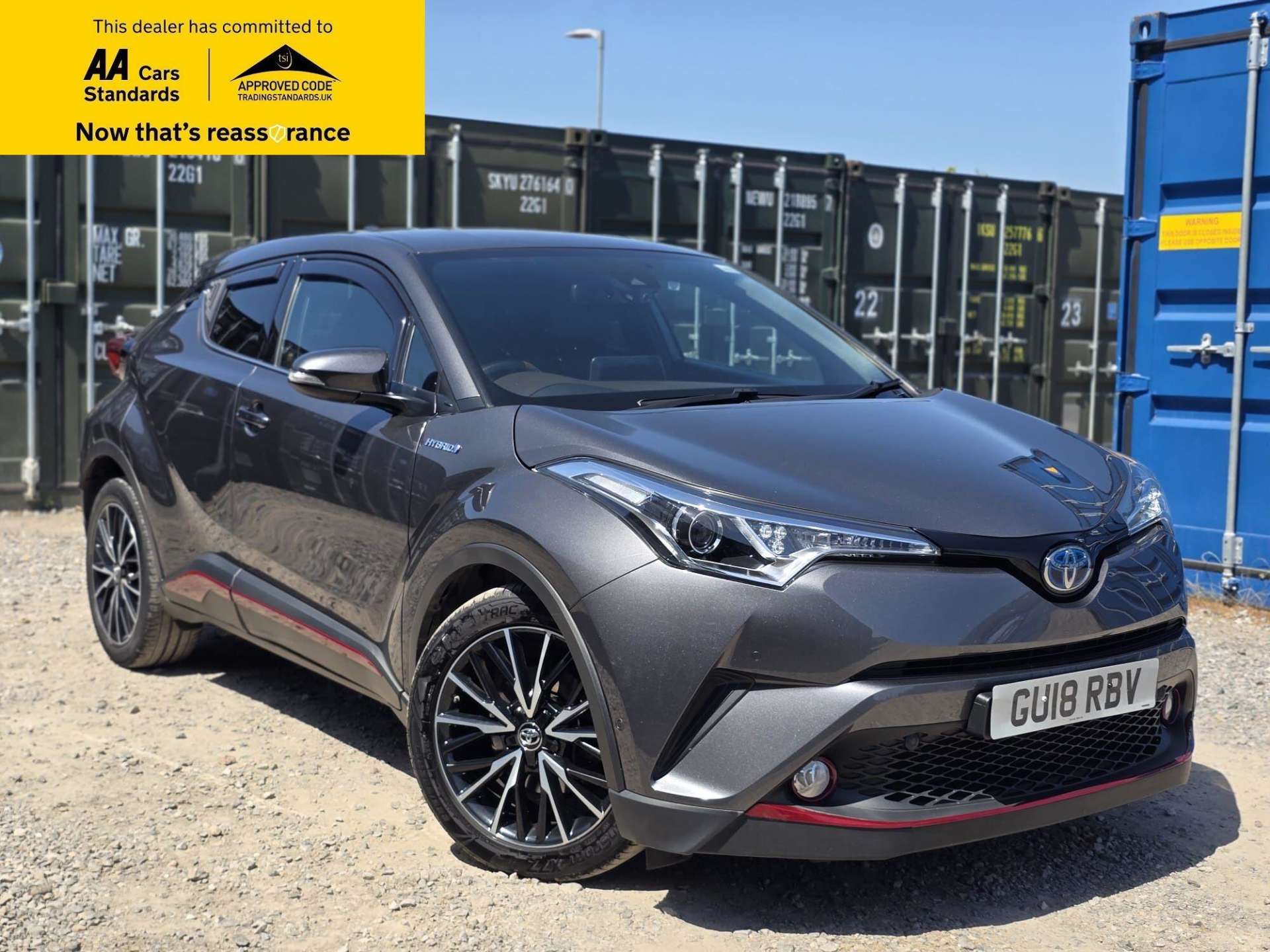Grey 2018 Toyota C-HR 1.8 VVT-i Excel Hatchback Front-wheel drive Automatic